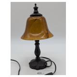 Bronze Finish Accent Lamp w/ Glass Shade