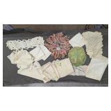 Vintage Doilies, Linens, Handkerchiefs