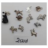 Sterling Dog Charms 33 Grams