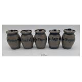 Rowe Pottery Spice Jars