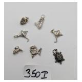 Sterling Sea Creature & Mermaid Charms 16 Grams