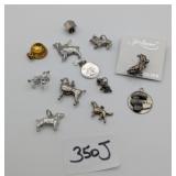 Sterling Dog Charms, 37 Grams
