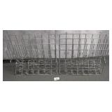 2 Polished Metal Desk or Wall Organizers