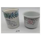 Floral Cache Pot and Canister
