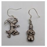 Siam Sterling Charm Earrings