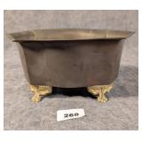 Footed Brass Cachepot