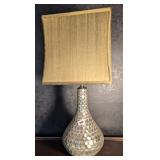 Mother of Pearl Mosaic Lamp w/ String Shade