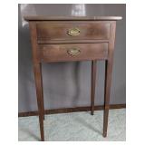 Tall Mahogany Night Stand / Work Table Bench Made?