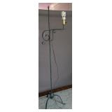 Verdigris Finished Wrought Iron Floor Lamp