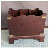 Campaign Style Mahogany Magazine Rack