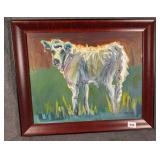 Painting of Cow SIgned D Whitehead