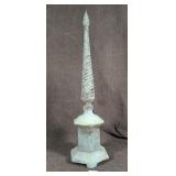 Metal Obelisk with Patina