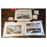 3 Vintage Ketterlinus Lithographs of Watercolors