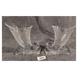 2 Fostoria 2579 Cornucopia Vases