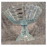 Jeannette Glass Co Louisa Blue Compote Bowl