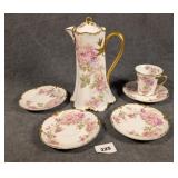 Limoges Chocolate Pot, Cup, & Saucers