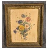 Botanical Print in Victorian Gilt Compo Frame