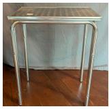 Brushed Silver Metal Side Table