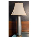 Metallic Cigar Form Lamp w Shade