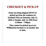 Items MUST be picked up during pickup days.