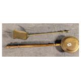Brass Fireplace Shovel and Bed Warmer