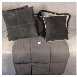 Black & White Decorator Pillows & Throw