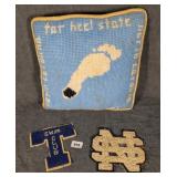Tarheel Pillow & Letterman Jacket Letters