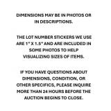 DIMENSIONS ARE IN DESCRIPTIONS