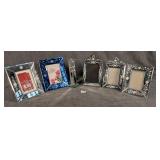 5 Venetian Mirror Style Frames & a Candlestick
