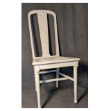 White Painted Wicker Bottom Chair