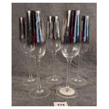 5 Threshold Silver Ombre Chamgagne Glasses