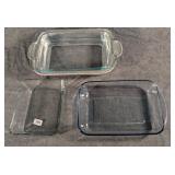 3 Casserole Dishes Inc Anchor Sapphire & Carrier