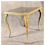 French Style Glass Top Brass Table