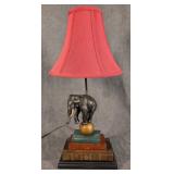 Elephant & Books Figural Lamp