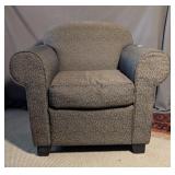 Grey Upholstered Club Chair