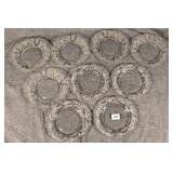 4 Fostoria Navarre & 5 Rose Bud Glastonbury Plates
