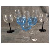 8 Various Wine Glasses