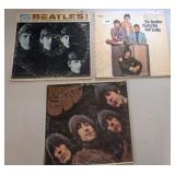 3 Vintage Beatles Record Albums