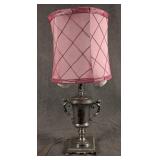 Chrome Finish Urn Form Lamp w/ Shade