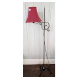 Wrought Iron Adjustable Floor Lamp w/ Shade