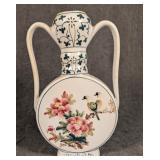 Chinese Poem Vase w/ Birds