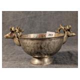 Stag Handled Silver Washed Bowl
