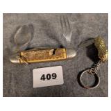 Eating Utensil Pocket Knife & Peanut Keyring Knife