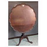 Chippendale Bird Cage Tilt Top Mahogany Table