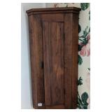 Primitive Pine Hanging Corner Cabinet