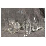 Collection of Colorless Glass Vases