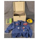 Box w/ Cub Scout & Girl Scout Memorabilia