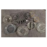 Assortment of Glass Serving Pieces
