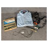 Hunting Calls, Binoculars, Headlamp, NOS Shirt
