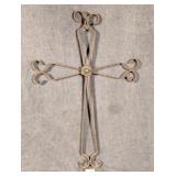 Wrought Metal & Glass Cross